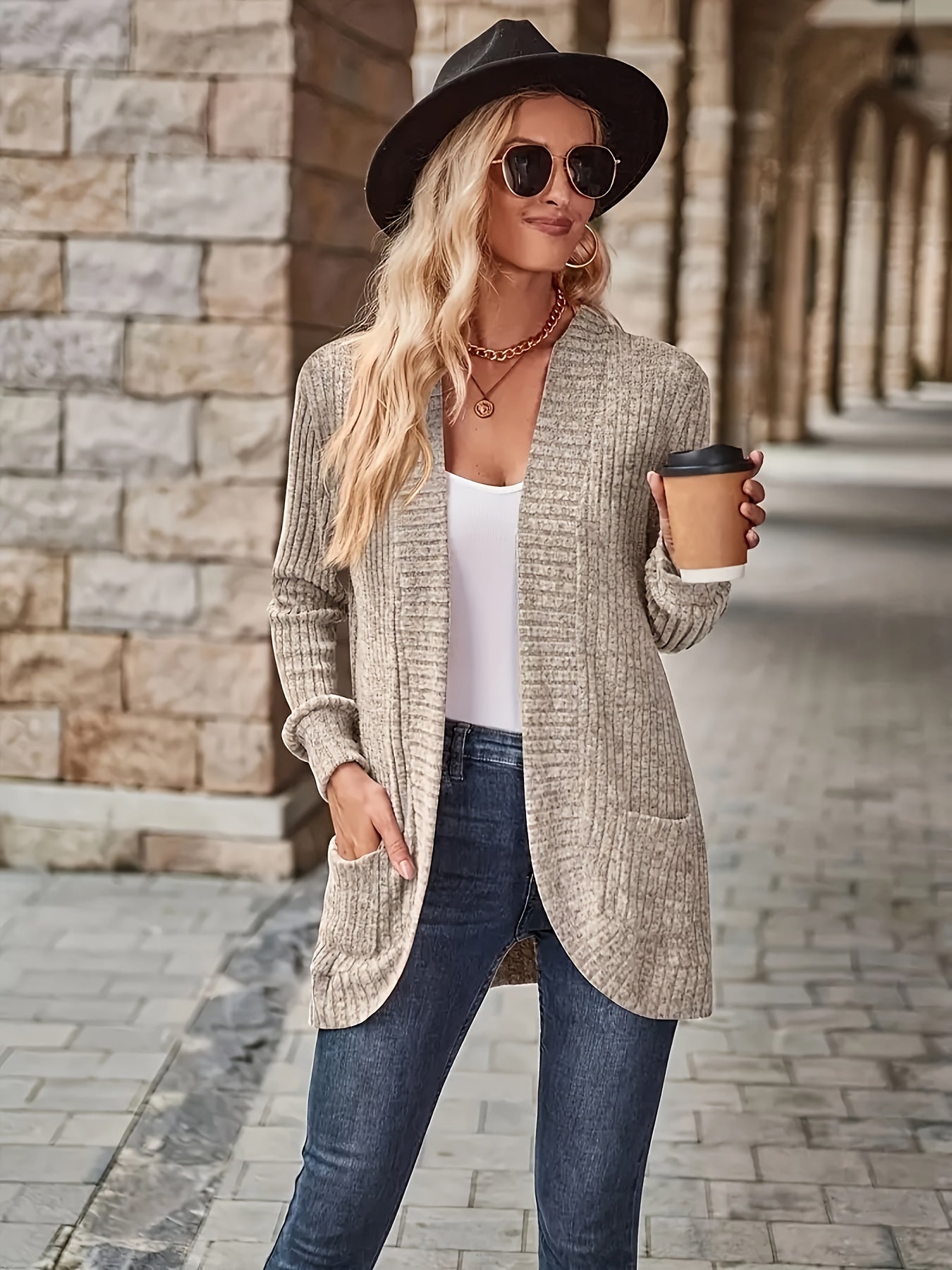 Felpa Donna in Maglia Fleece Manica Lunga Casual - Brentozzi
