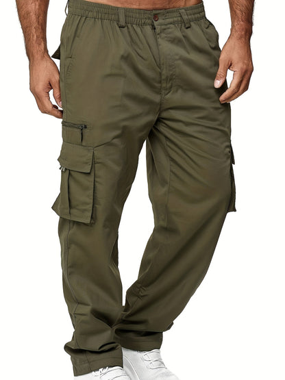 Pantaloni Cargo Uomo Cotone Comodi Vestibilità Regolare