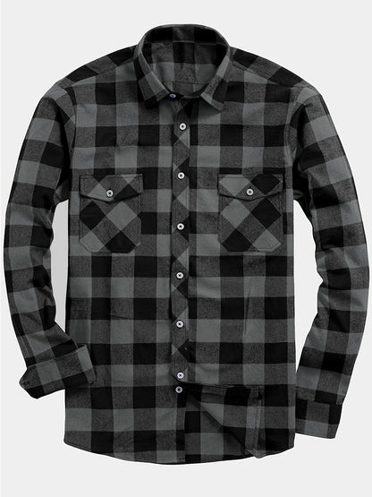 Camicia Uomo Manica Lunga Fantasia Quadri
