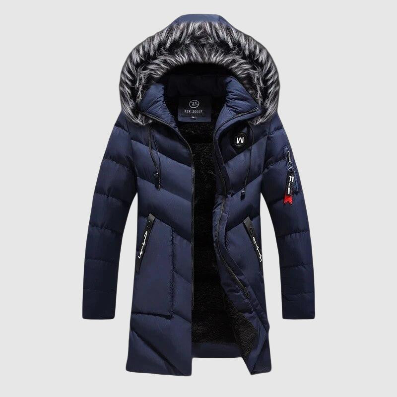Parka Uomo con Cappuccio e Finitura in Pelliccia Caldo Funzionale - Brentozzi