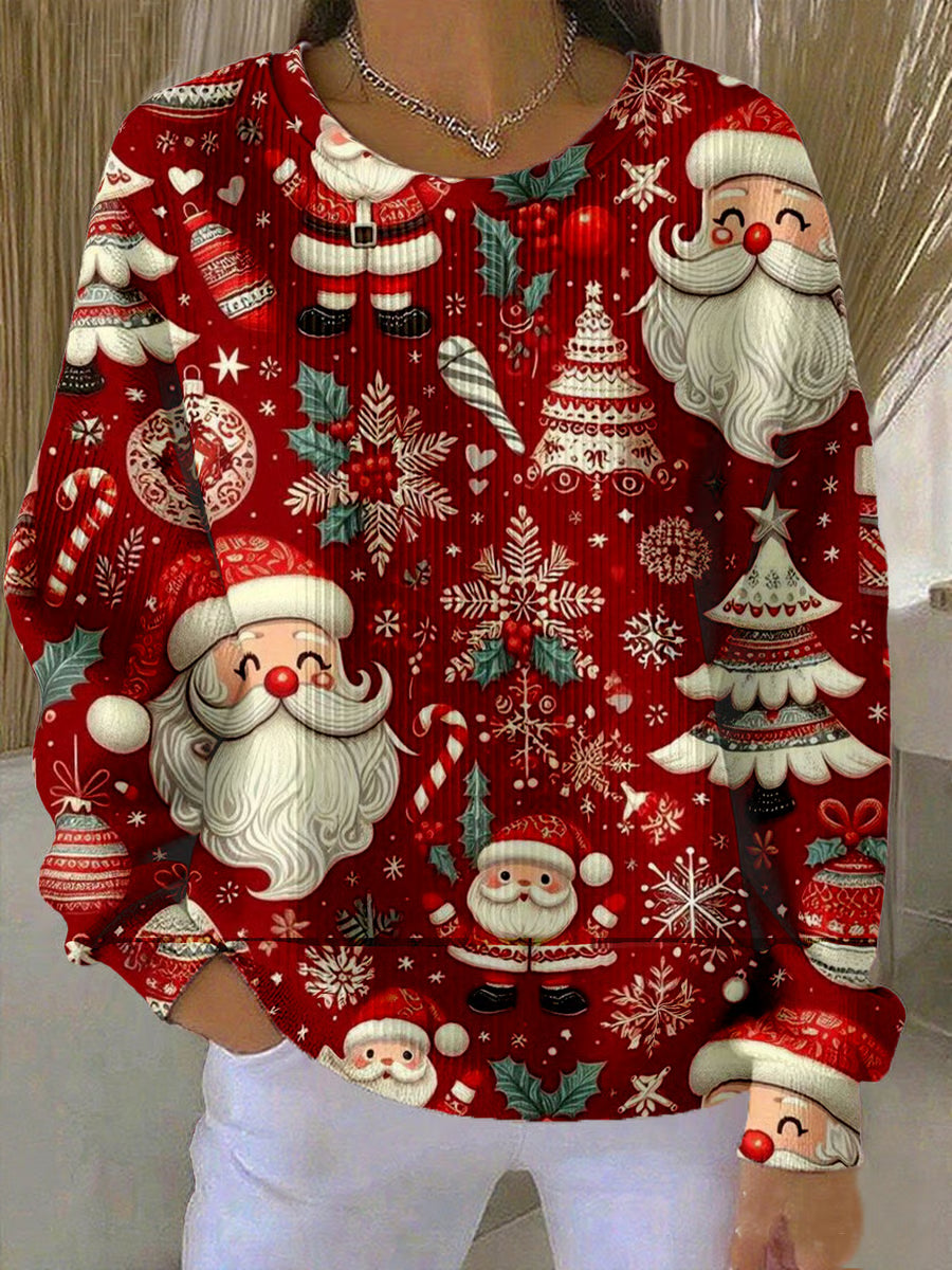 Maglione Donna in Maglia con Motivo Festivo - Brentozzi