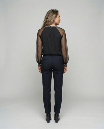 Blusa Donna Manica Lunga Elegante