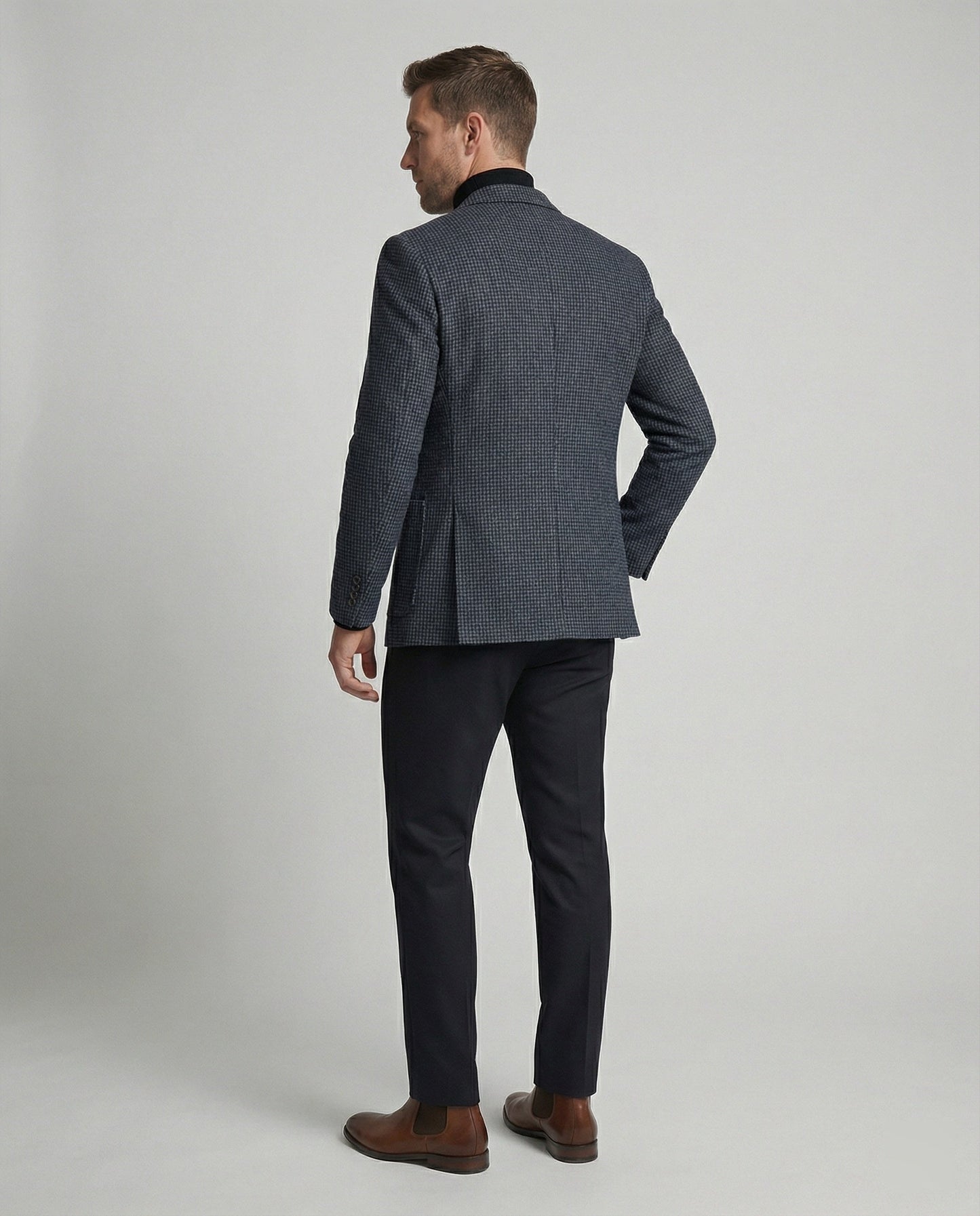 Giacca Uomo Pied de Poule Due Bottoni Slim Fit