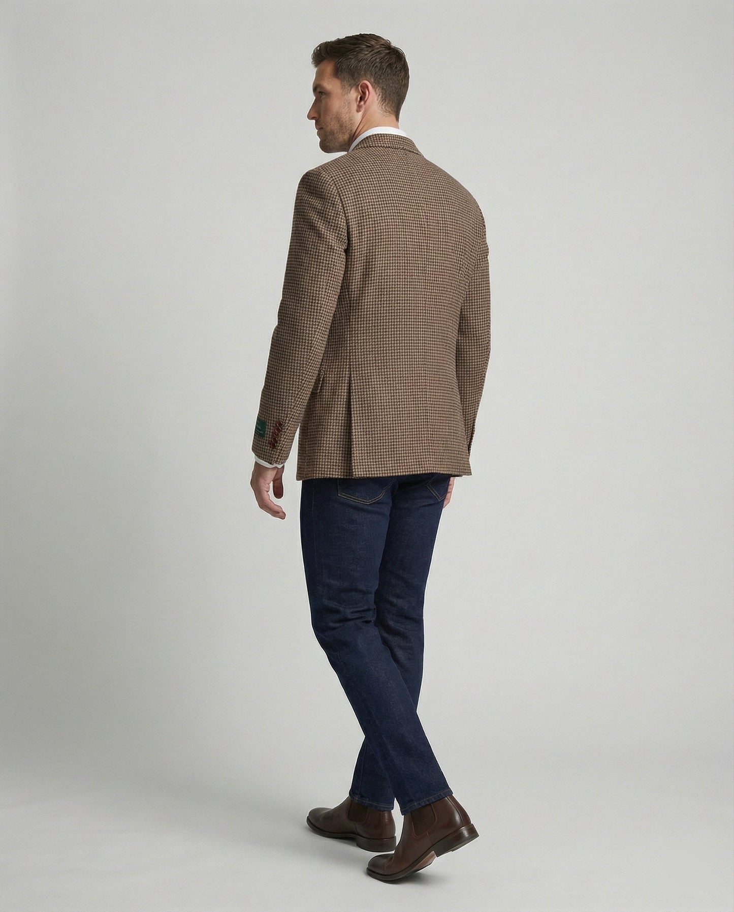 Giacca Uomo Slim Fit Motivo Pied de Poule