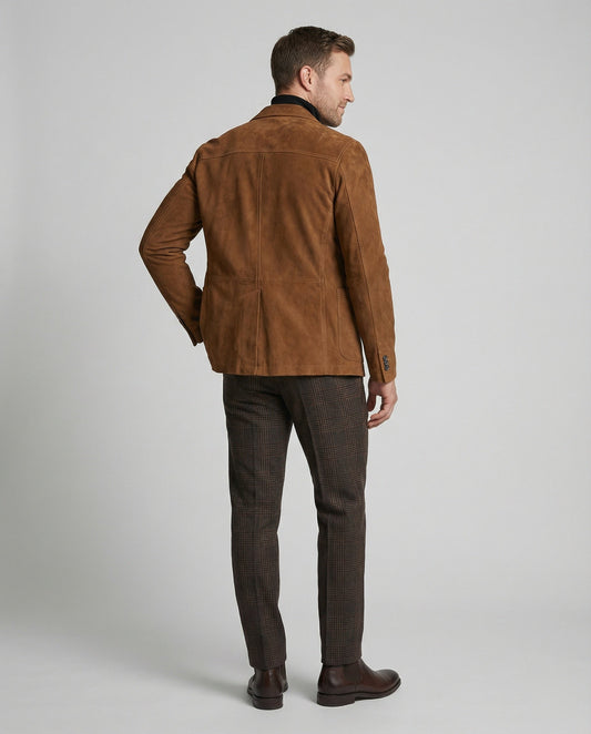 Blazer Uomo in Camoscio Vestibilità Classica - Brentozzi