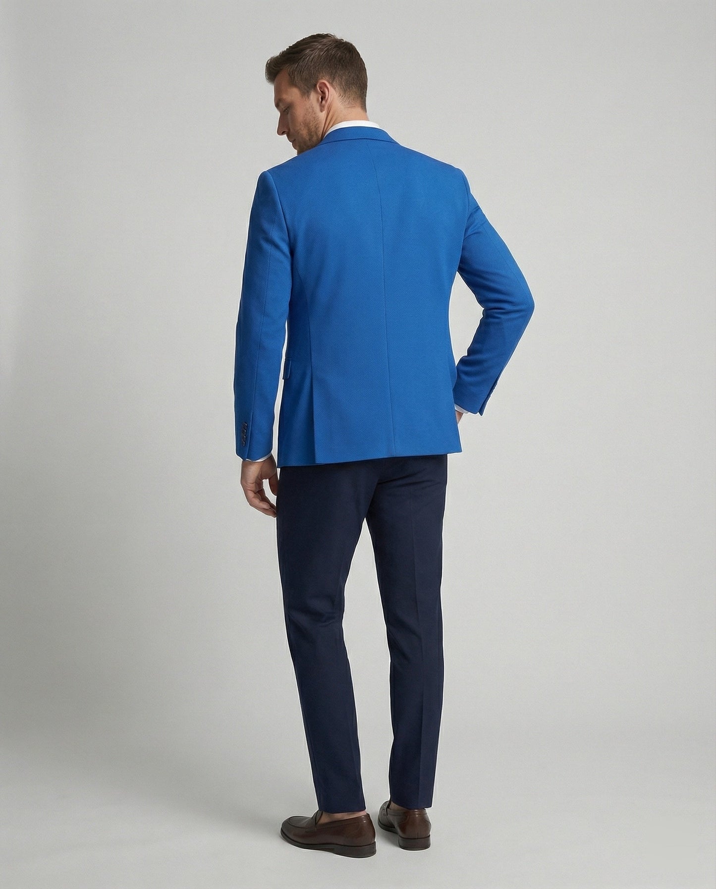 Blazer Uomo in Tessuto Strutturato Classico