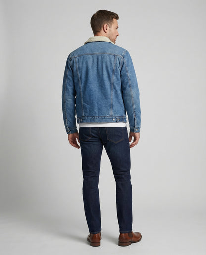 Giacca Denim Uomo Invernale Calda