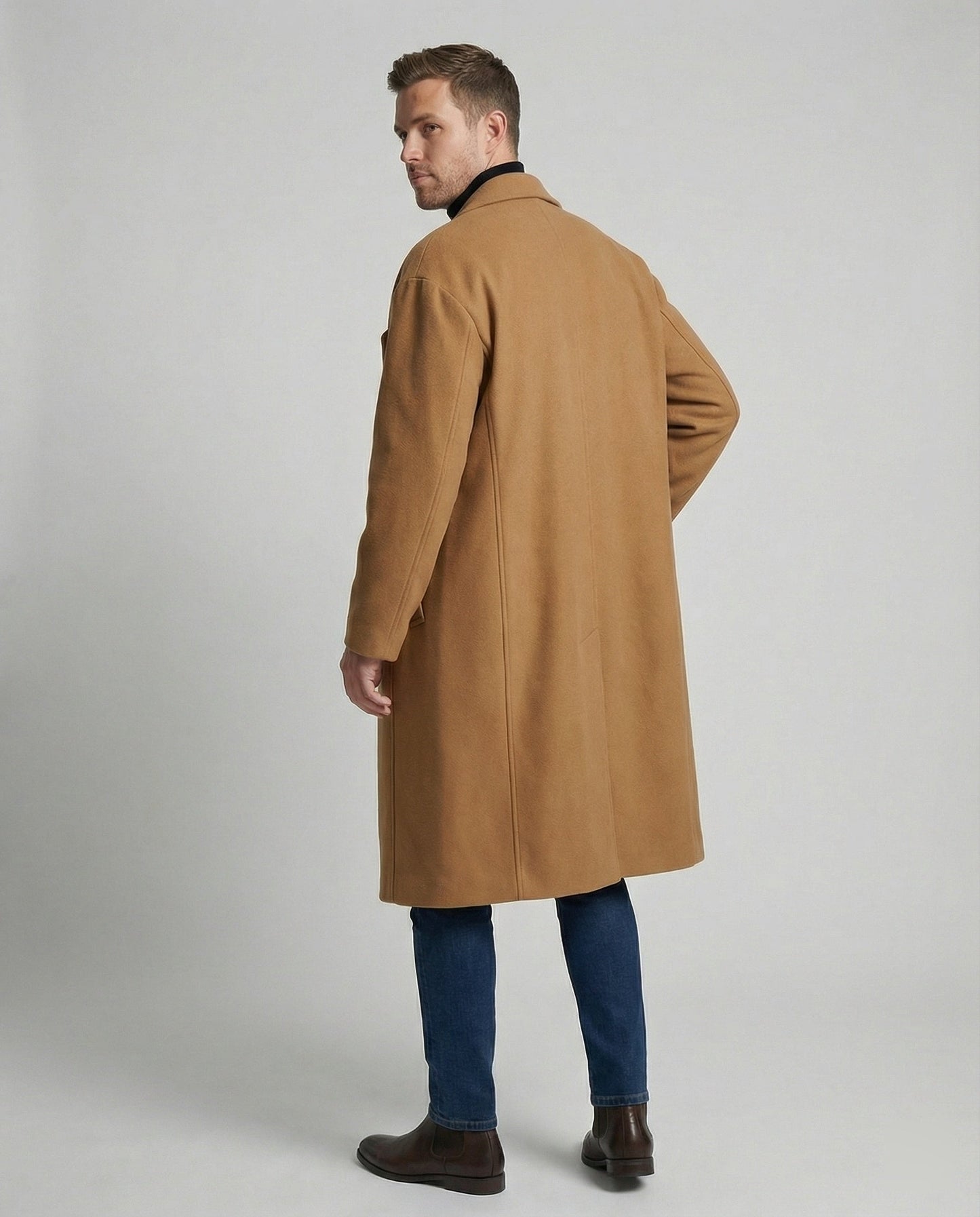 Cappotto Uomo Effetto Lana Stile Elegante