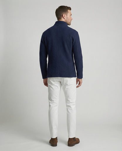 Cardigan Uomo Elegante Maglia Scollo Aperto Taglio Comodo