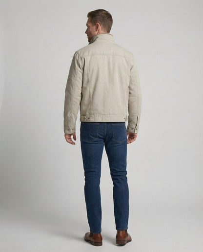 Giacca Uomo Canvas con Colletto Teddy