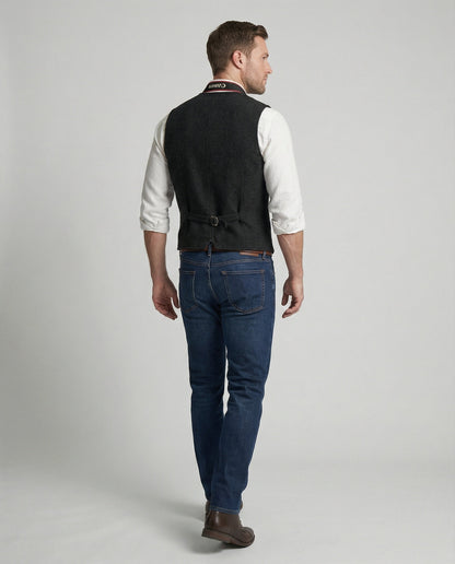 Gilet Uomo Stile Classico Vestibilità Regolare