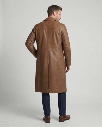 Cappotto Uomo In Ecopelle Invernale Slim Fit