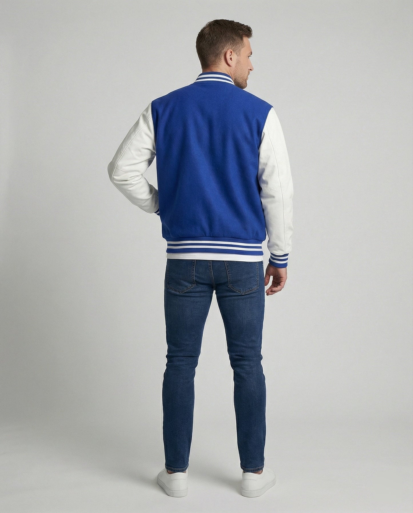 Giacca College Uomo Tessuto Tecnico Stile Sportivo