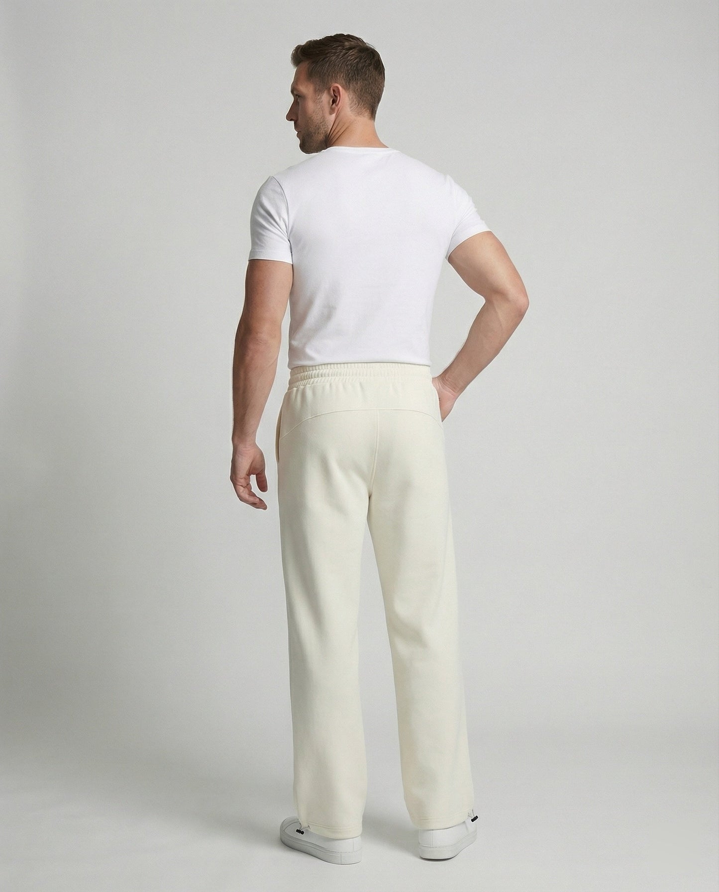 Pantaloni Jogging Uomo Tessuto Morbido Vestibilità Ampia