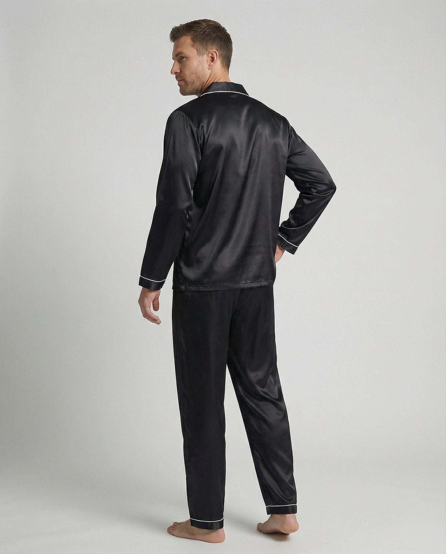 Pigiama Uomo in Satin Vestibilità Classica