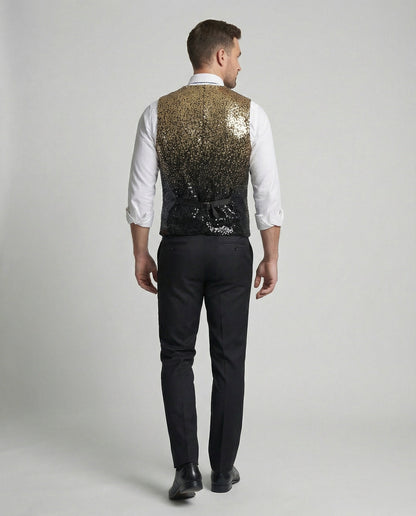 Gilet Donna con Paillettes Brillanti Slim Fit