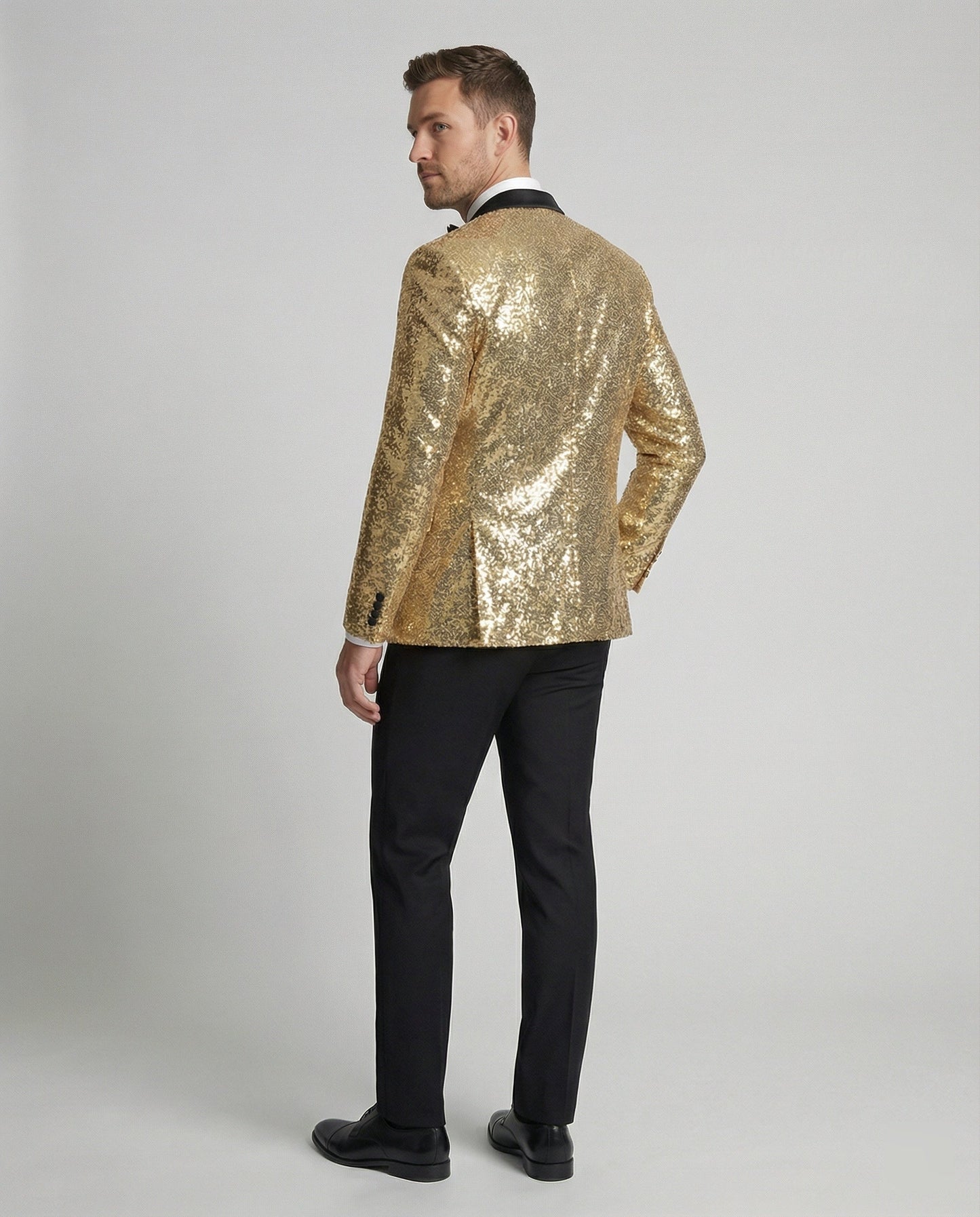 Blazer Uomo Paillettes Lucido Slim Fit