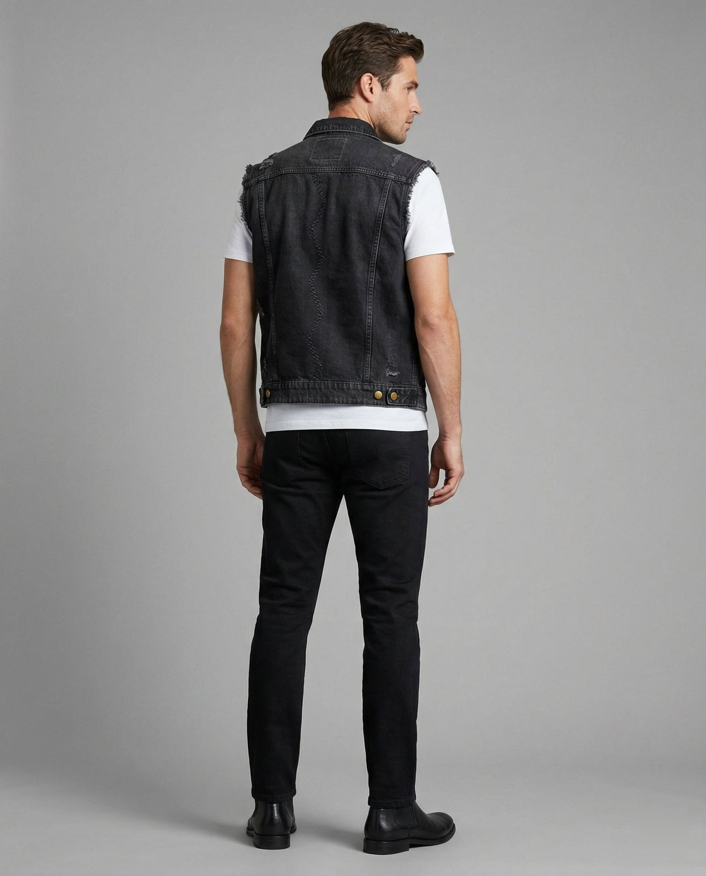 Gilet Uomo in Denim Stile Casual