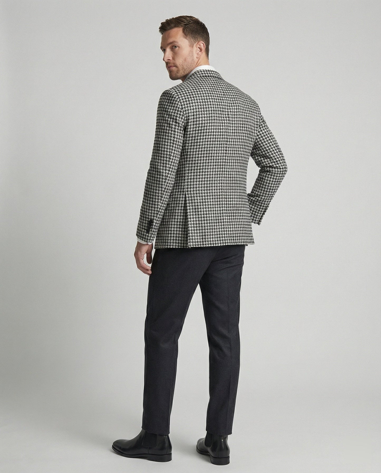 Blazer Uomo Quadri Taglio Moderno Elegante