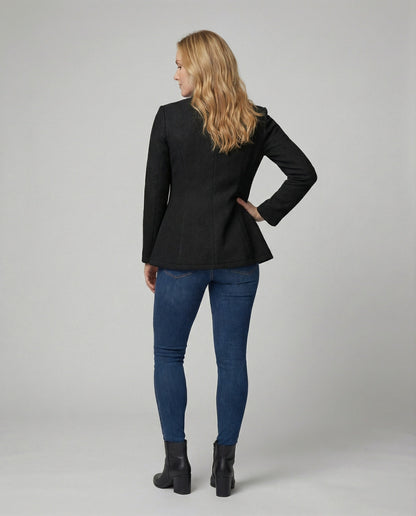 Blazer Donna Smanicato Motivo Pied de Poule Classico