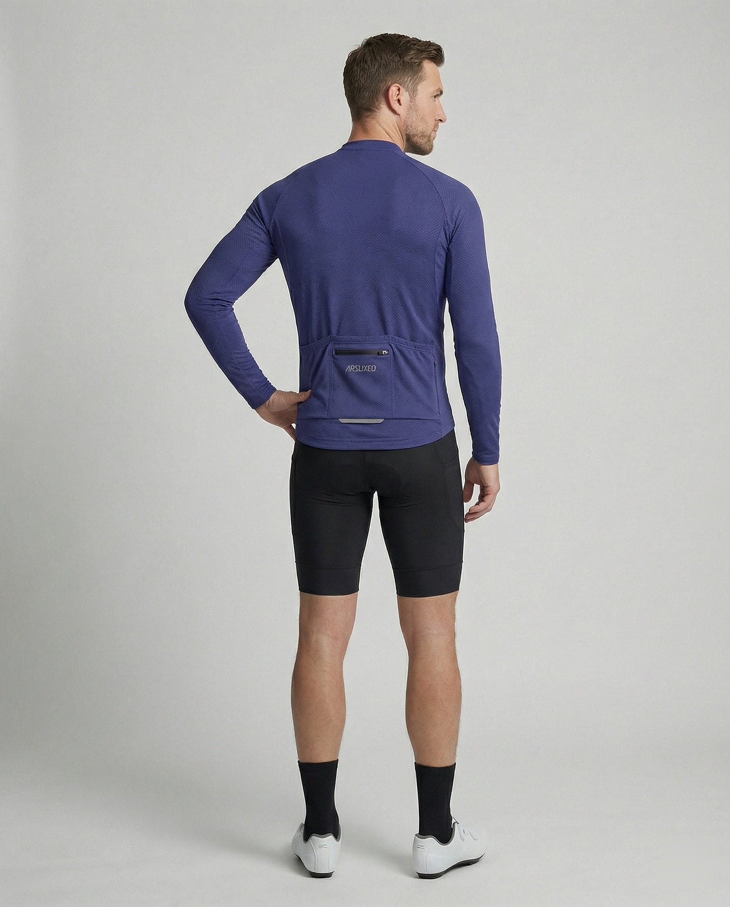 Maglia Ciclismo Uomo Manica Lunga con Tasche Posteriori - Brentozzi