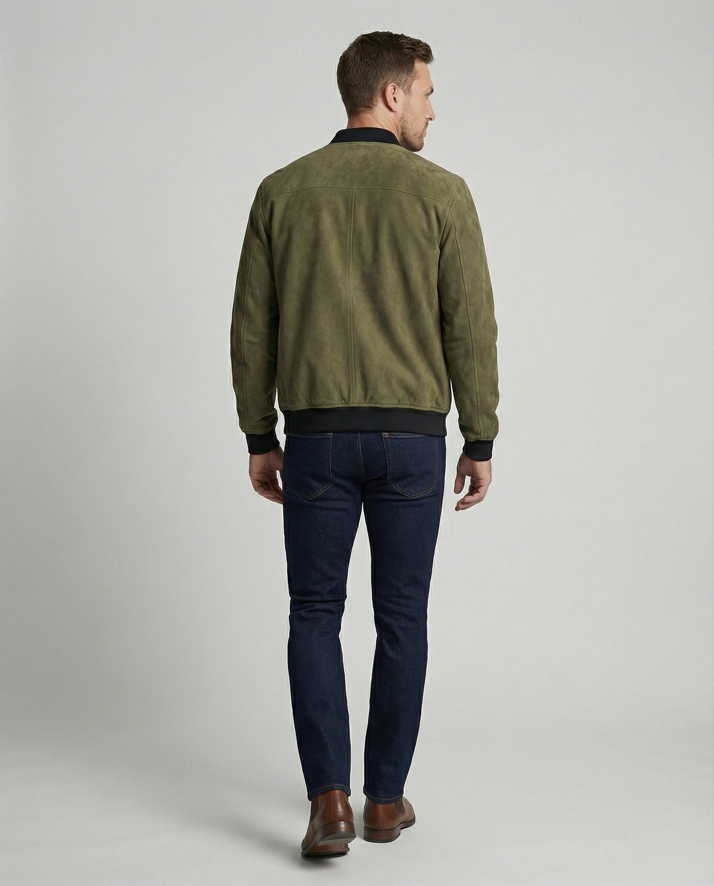 Giacca Bomber Uomo in Velour Vestibilità Classica