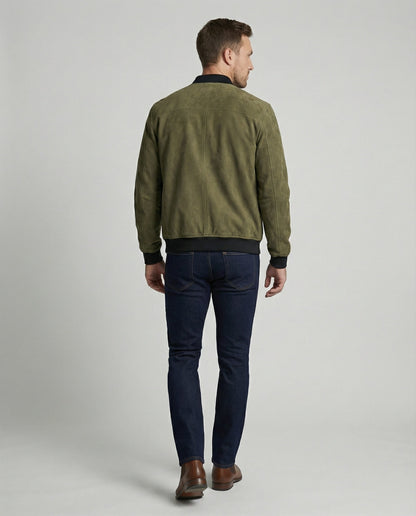 Giacca Bomber Uomo in Velour Vestibilità Classica