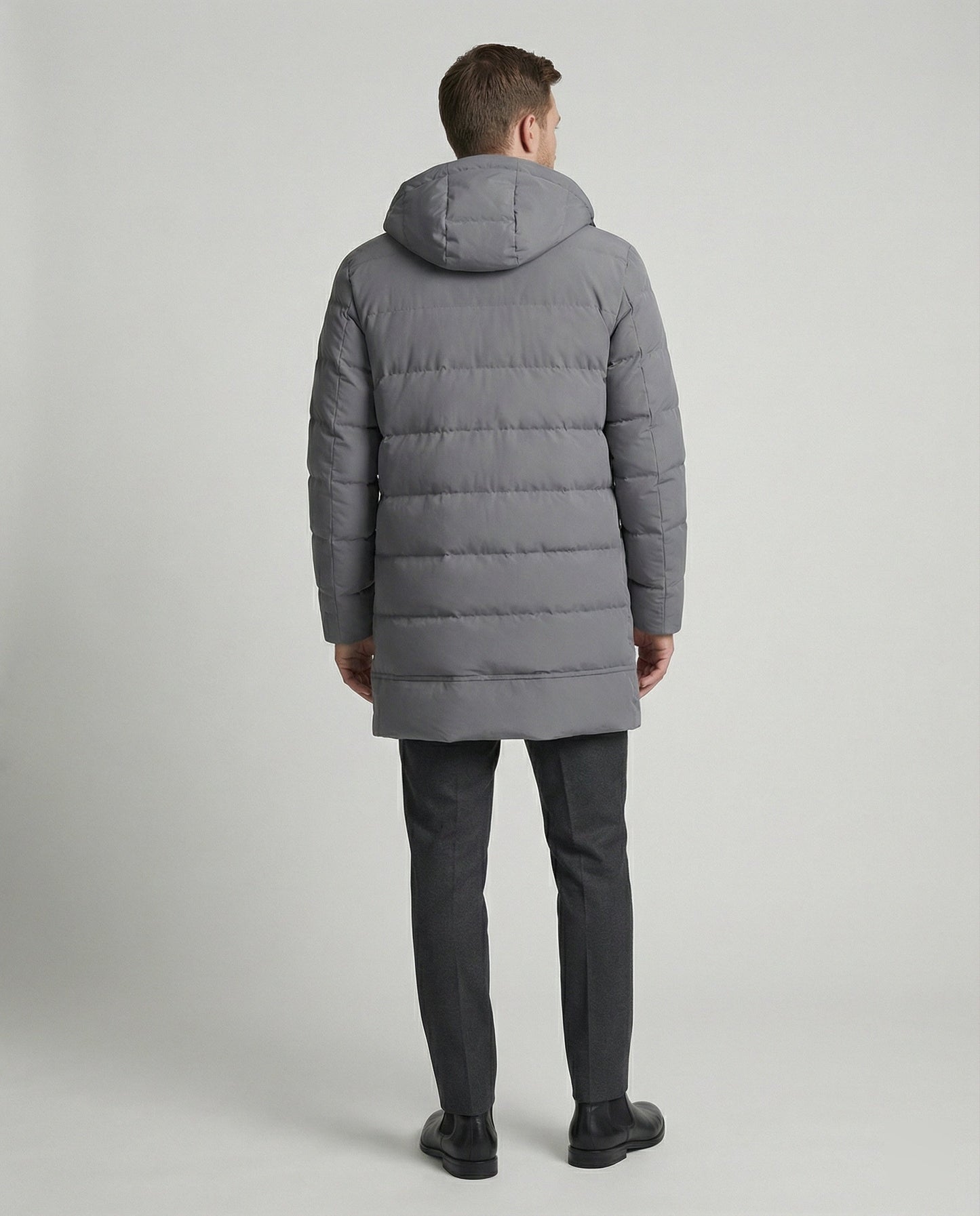 Cappotto Invernale Uomo Imbottito con Cappuccio Casual