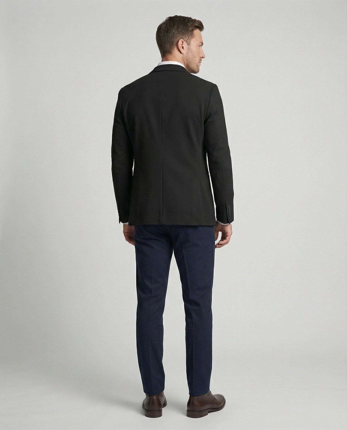 Blazer Uomo in Tessuto Strutturato Classico