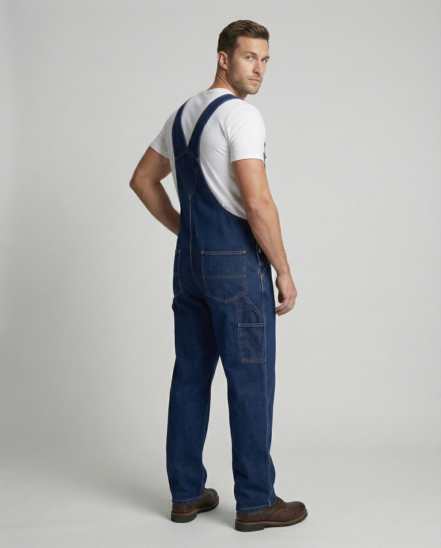 Salopette Uomo Jeans Gamba Dritta