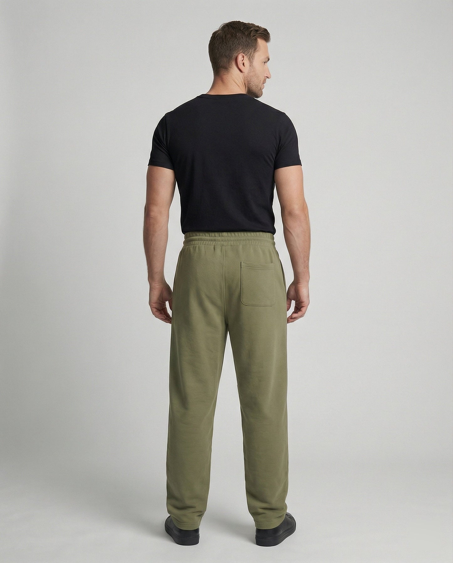 Pantaloni Uomo in Felpa Ampi Vita Elastica
