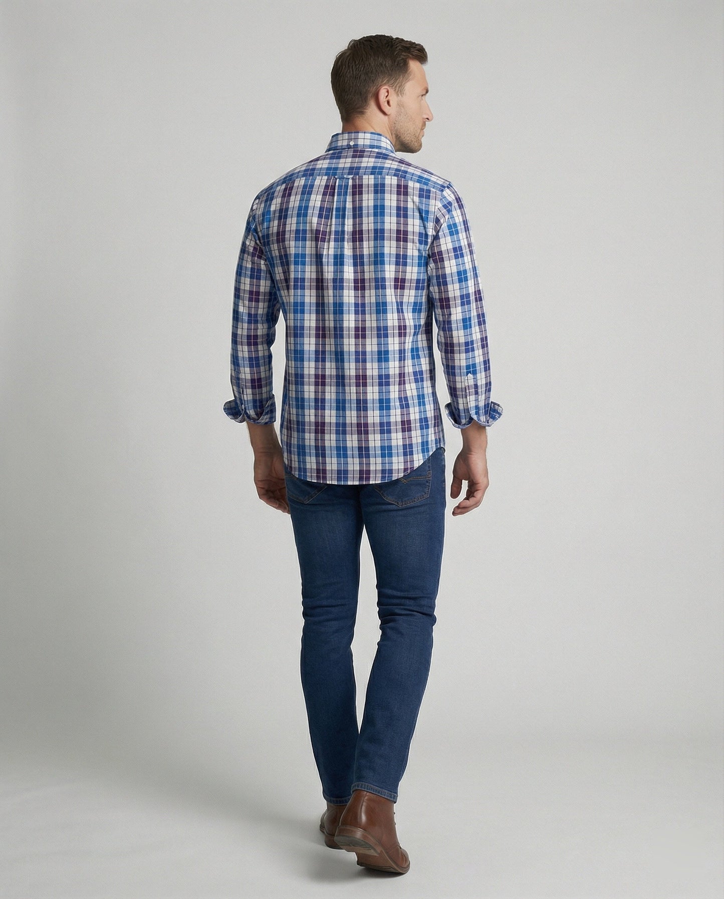 Camicia Uomo Flanella Manica Lunga Quadri