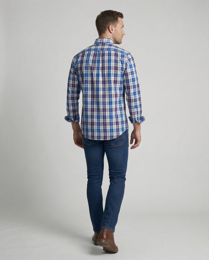 Camicia Uomo Flanella Manica Lunga Quadri