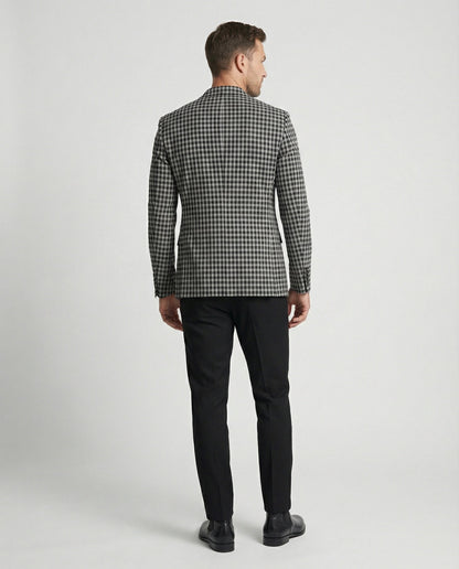 Giacca Uomo Slim Fit Monopetto Tessuto Glencheck