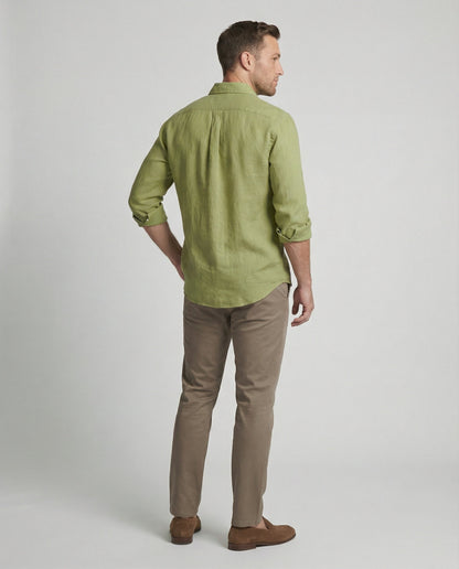 Camicia Uomo Lino Colletto Kent Estiva
