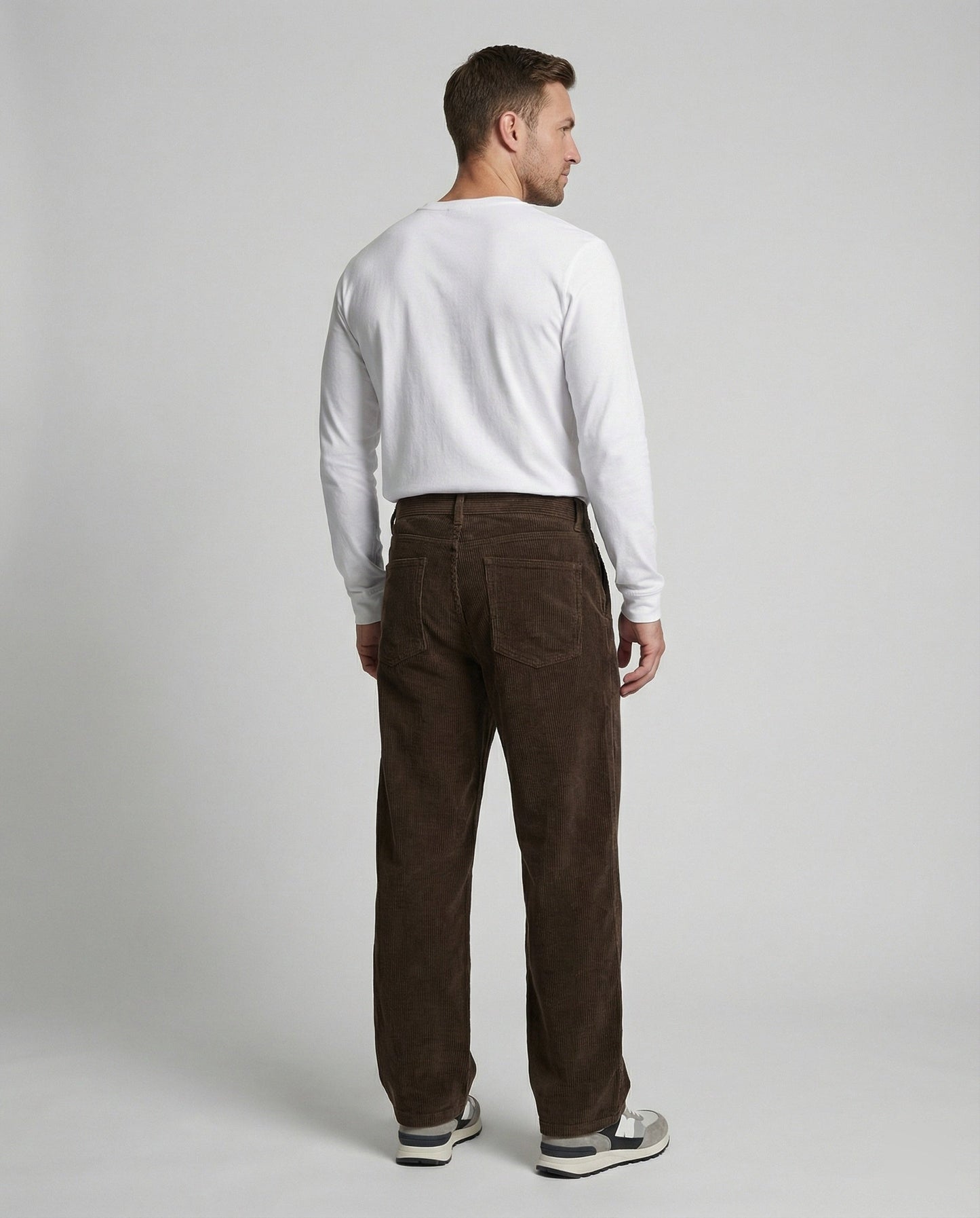 Pantaloni Uomo in Velluto a Coste con Coulisse Larga