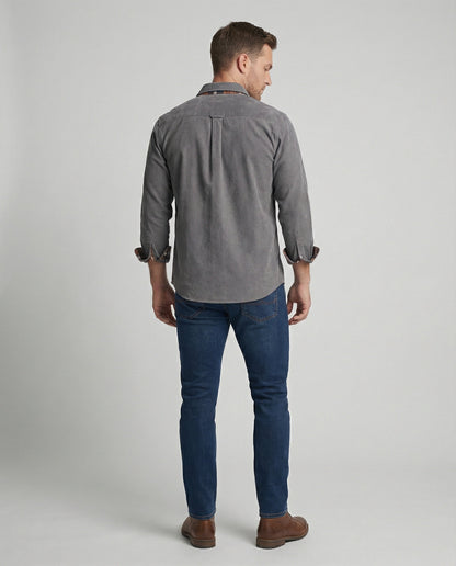 Camicia Uomo Manica Lunga Dettaglio a Contrasto