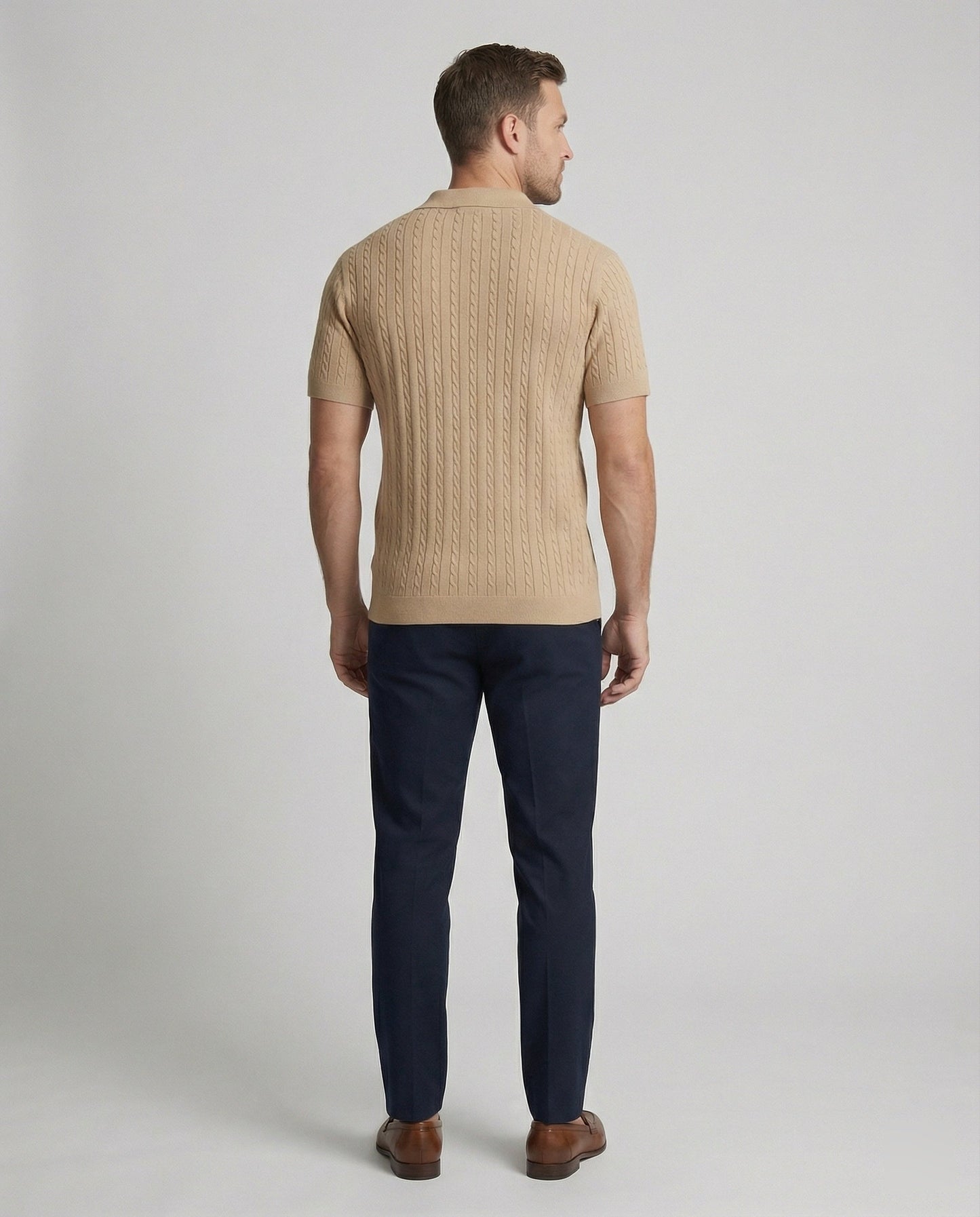 Maglia Uomo Manica Corta in Maglia Leggera - Brentozzi