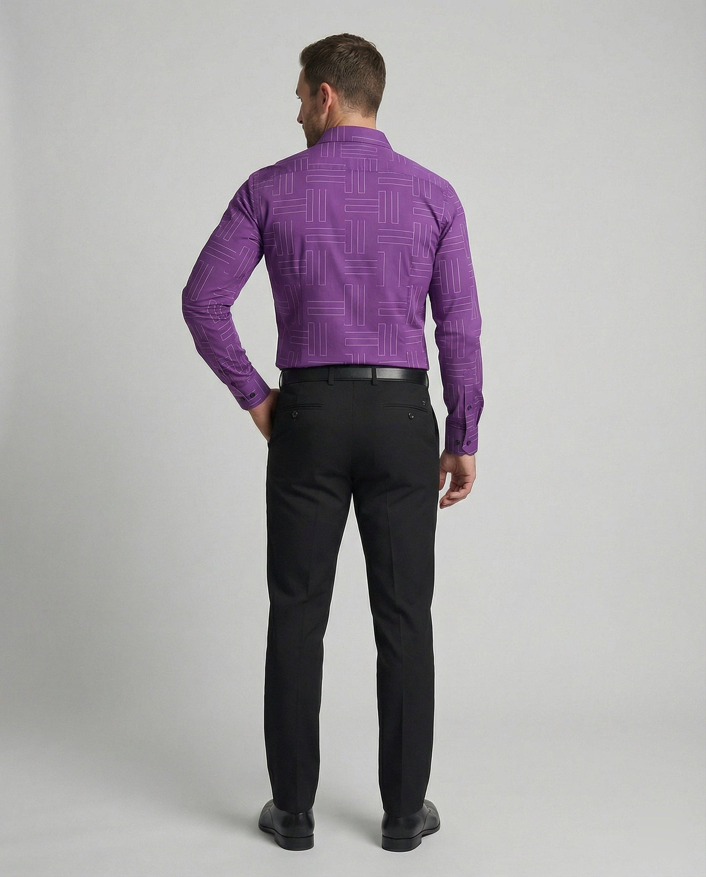 Camicia Uomo Business Collo Squadrato Slim Fit