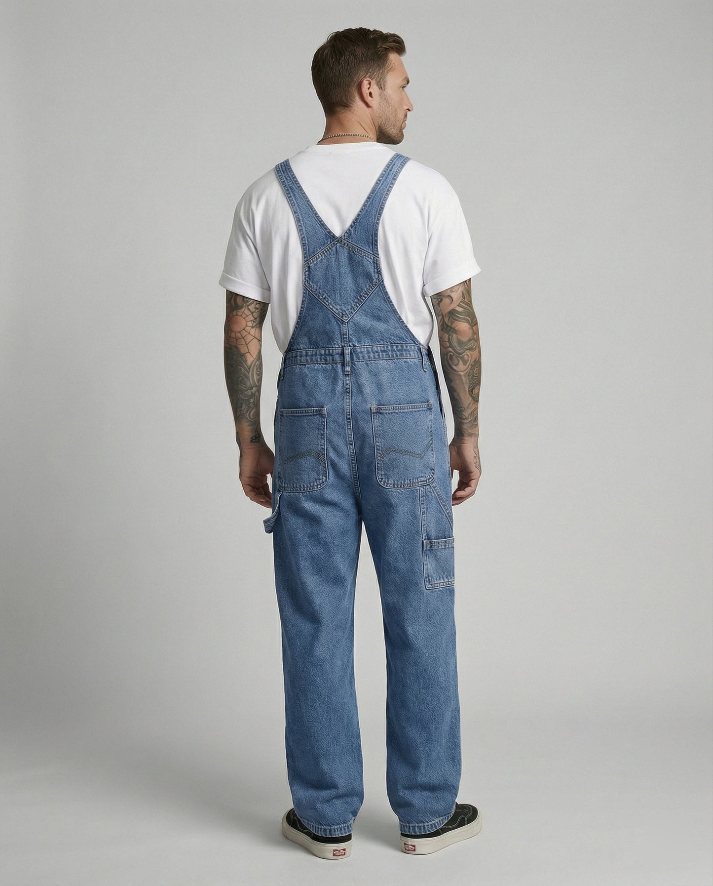 Salopette Uomo Jeans Ampia Vestibilità