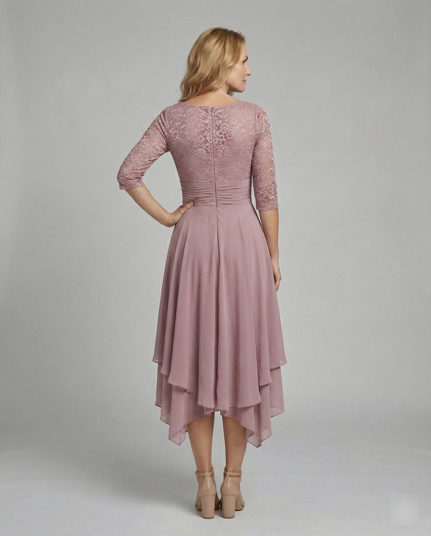 Abito Midi Donna Manica Elegante