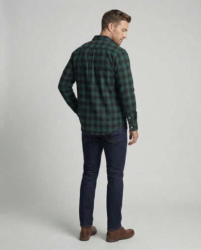 Camicia Uomo Flanella Quadri Casual