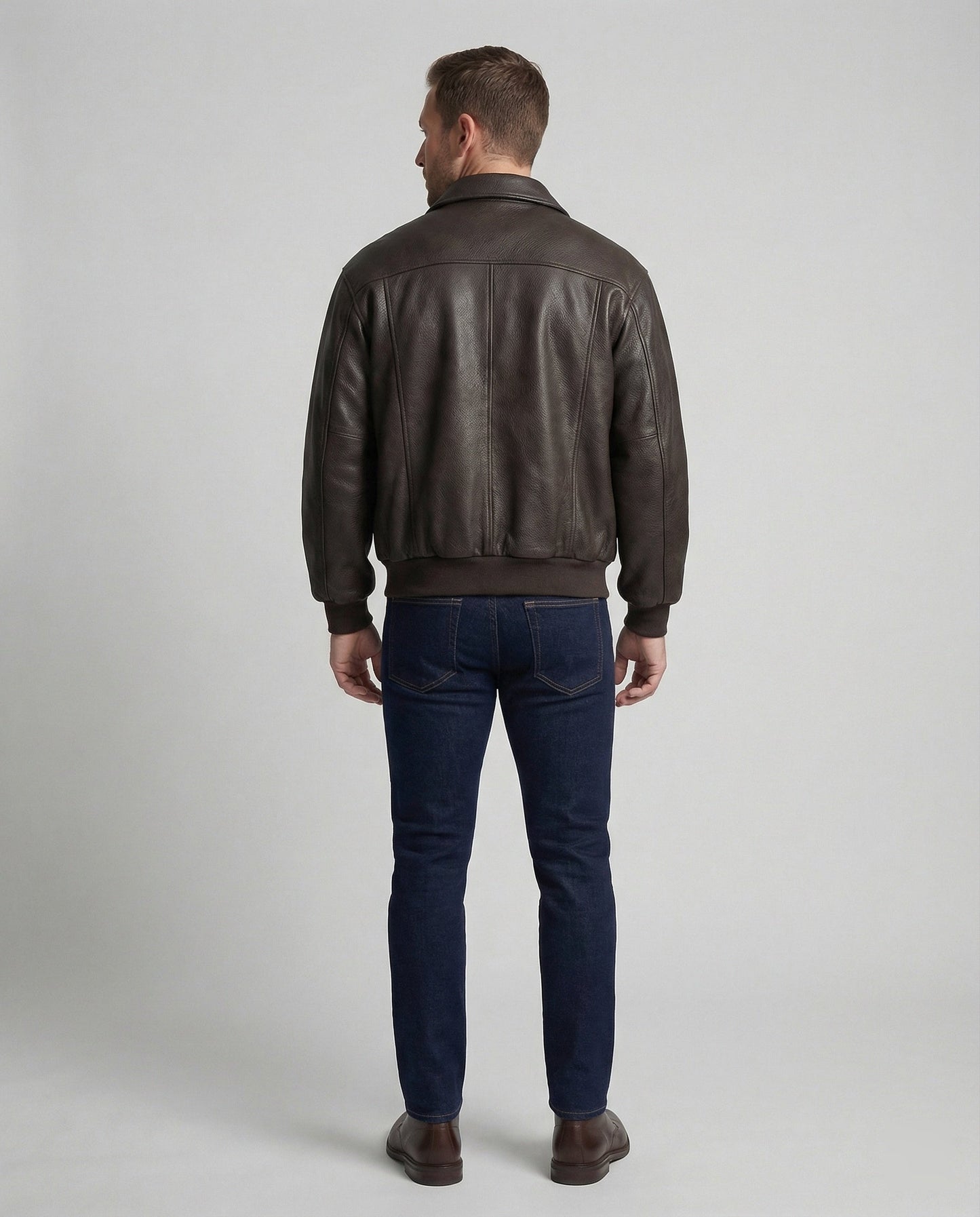 Giacca Bomber Uomo in Pelle Morbida Classica