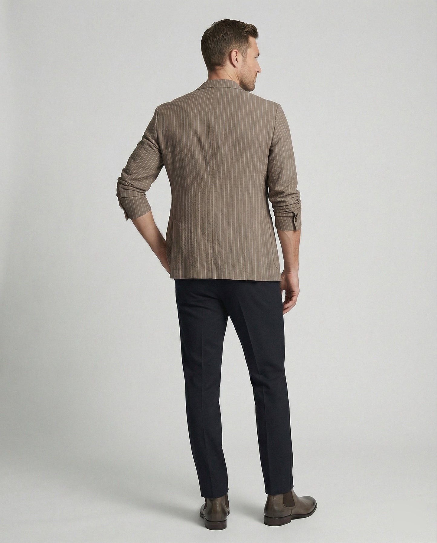 Giacca Uomo Slim Fit Spigata Estiva