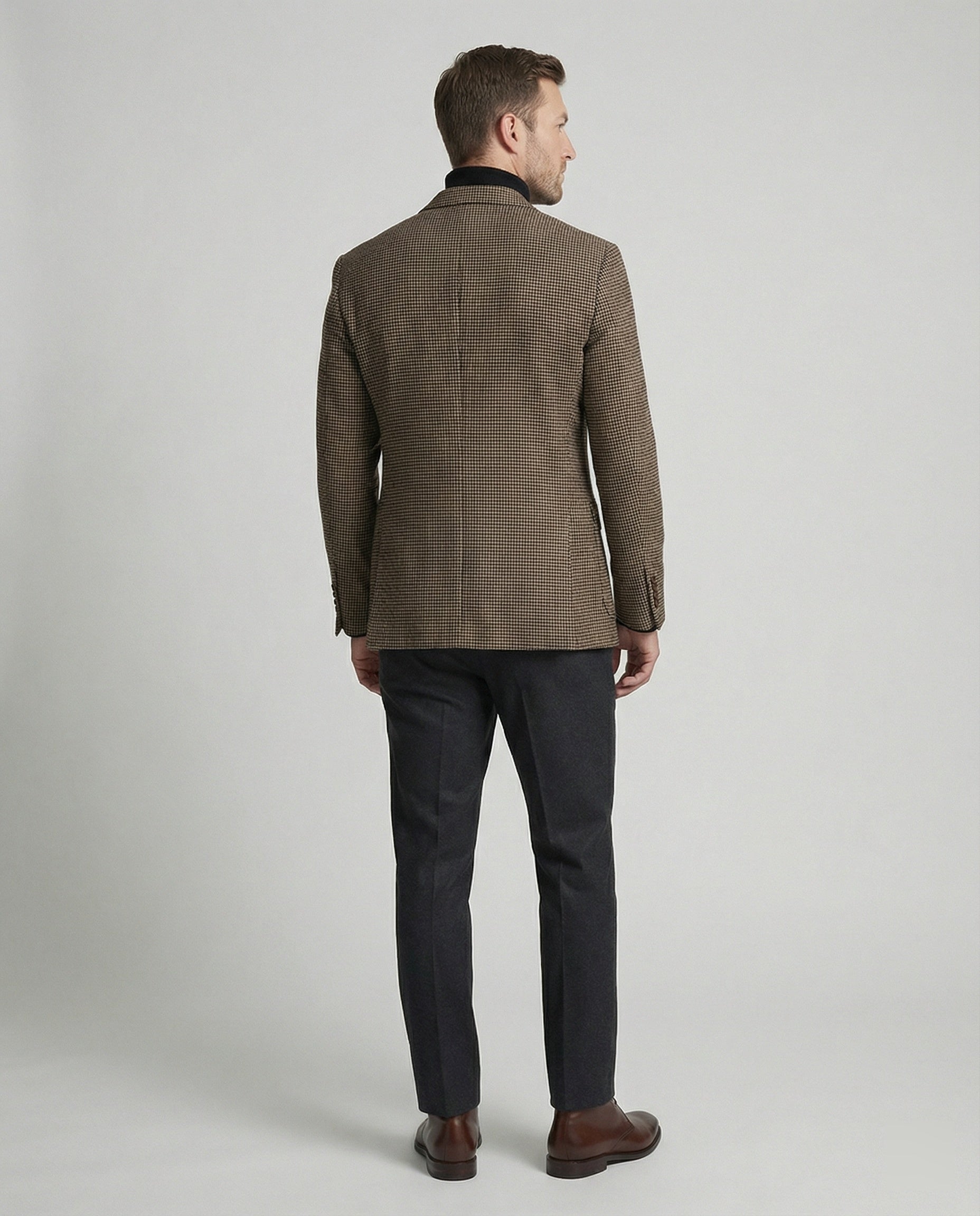 Giacca Uomo Glencheck con Revers Classico - Brentozzi