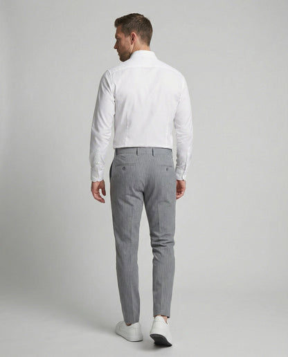 Pantaloni Uomo Eleganti Nadelstreifen con Stretch Slim Fit - Brentozzi