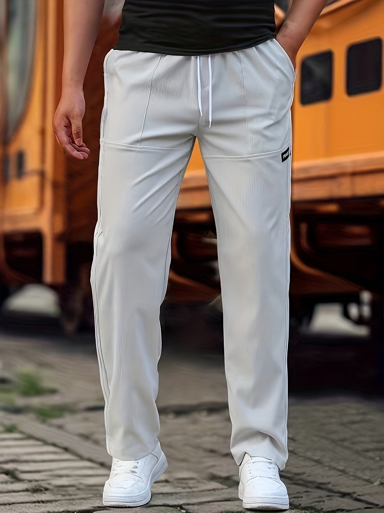 Pantaloni Jogging Uomo Comodi Vestibilità Regular