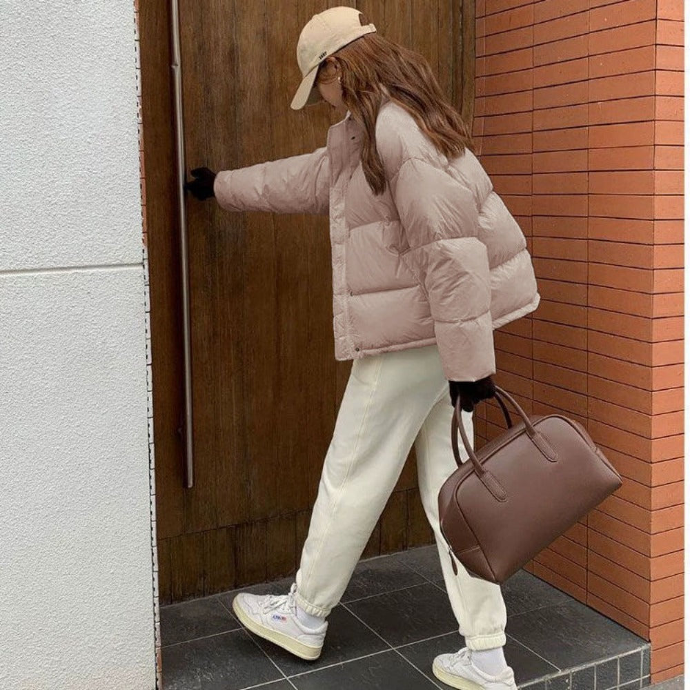 Giacca Imbottita Donna Collo Alto Slim