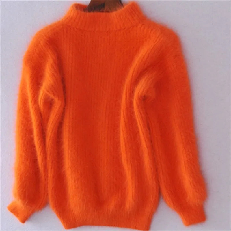 Maglione Donna a Collo Alto in Maglia Morbida