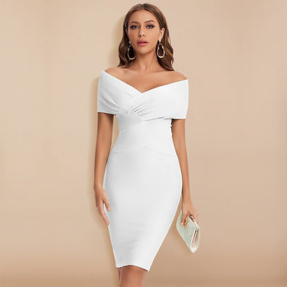 Abito Mini Donna Scollo Spalle Scoperte